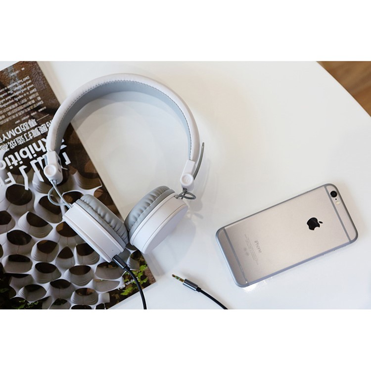 ROCK HB10 Bluetooth 4.0 Headphone Stereo Hands-free Earphone with Mic/3.5mm Jack for iPhone Samsung Etc - White-7
