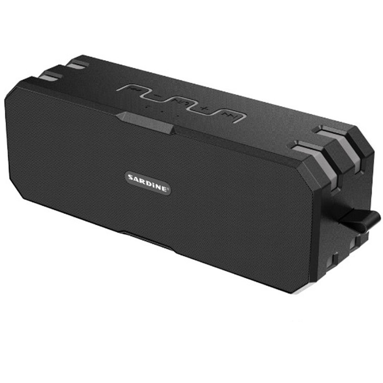 F4 Outdoor Portable IP65 Waterproof Stereo Bluetooth Speaker with Mic/TF Slot/3.5mm Port - Black-3