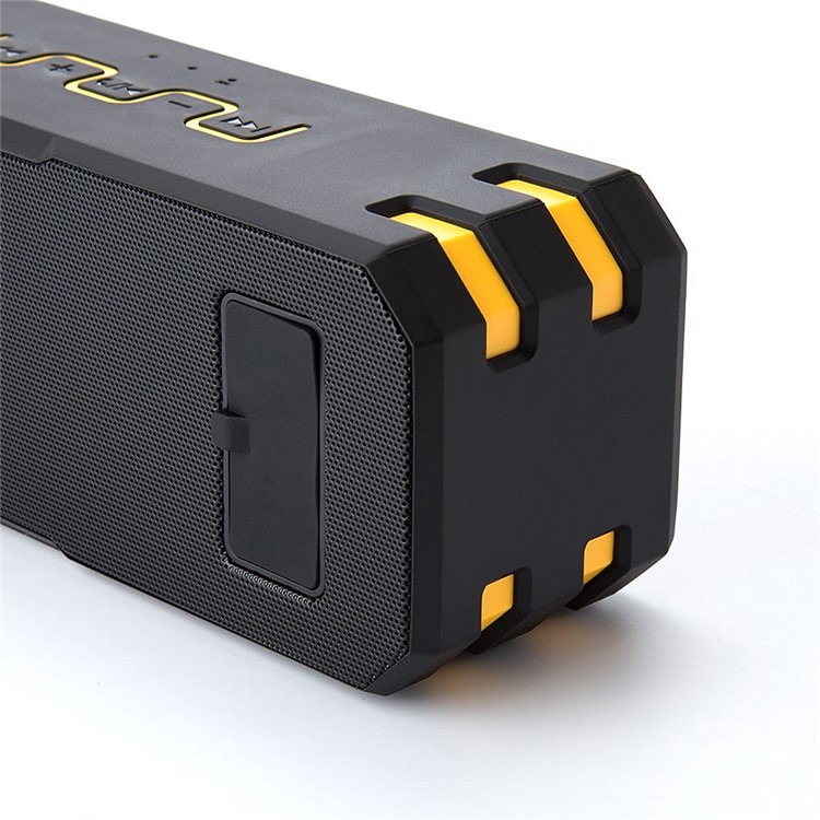 F4 Outdoor Portable IP65 Waterproof Stereo Bluetooth Speaker with Mic/TF Slot/3.5mm Port - Black-7