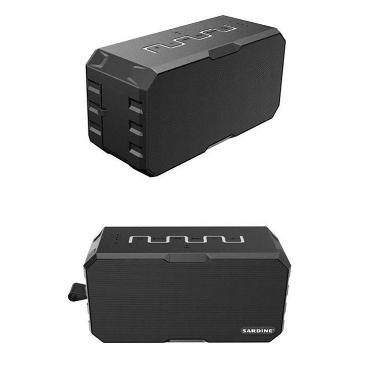 F5 2 in 1 Waterproof Bluetooth Speaker + 2600mAh Portable Power Bank - Black-2