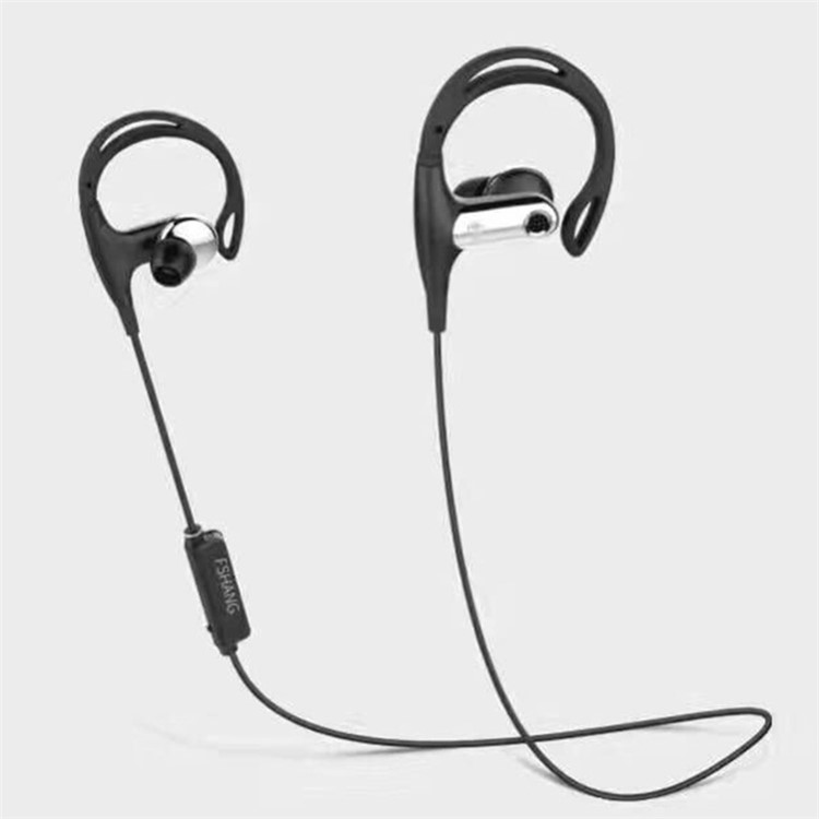 FSHANG S7 Bluetooth Outdoor Sports Headphone Ear-hook Design HiFi Headset with Mic - Black-1