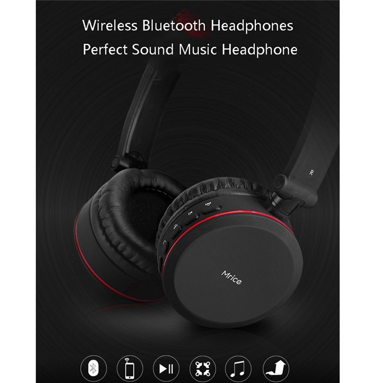 MRICE 880 Wireless Bluetooth 4.0 HIFI Stereo Headphone With Mic - Black-3