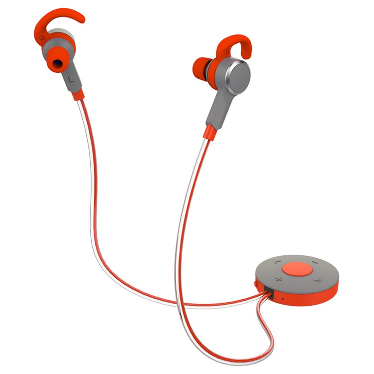 ROCK Luminous Bluetooth 4.0 Sport In-ear Headphone Sweat-proof Earphone for iPhone Samsung Huawei Etc - Red-1