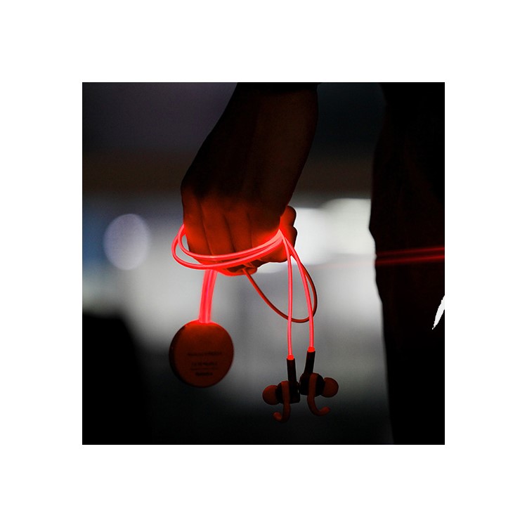 ROCK Luminous Bluetooth 4.0 Sport In-ear Headphone Sweat-proof Earphone for iPhone Samsung Huawei Etc - Red-12