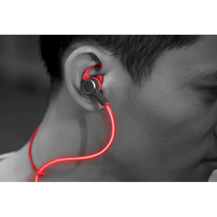 ROCK Luminous Bluetooth 4.0 Sport In-ear Headphone Sweat-proof Earphone for iPhone Samsung Huawei Etc - Red-14