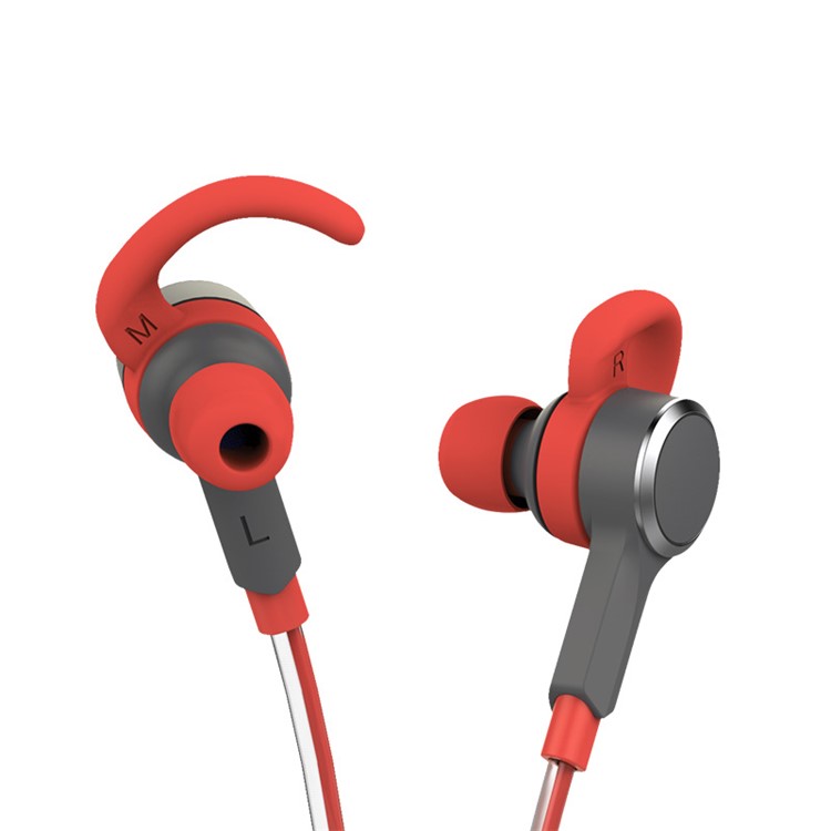 ROCK Luminous Bluetooth 4.0 Sport In-ear Headphone Sweat-proof Earphone for iPhone Samsung Huawei Etc - Red-2