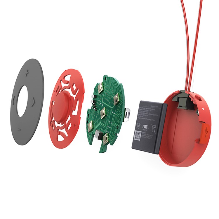 ROCK Luminous Bluetooth 4.0 Sport In-ear Headphone Sweat-proof Earphone for iPhone Samsung Huawei Etc - Red-3
