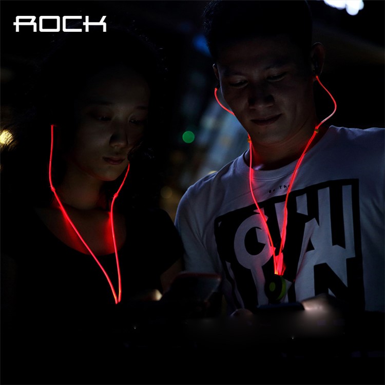ROCK Luminous Bluetooth 4.0 Sport In-ear Headphone Sweat-proof Earphone for iPhone Samsung Huawei Etc - Red-5