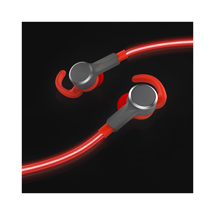 ROCK Luminous Bluetooth 4.0 Sport In-ear Headphone Sweat-proof Earphone for iPhone Samsung Huawei Etc - Red-6