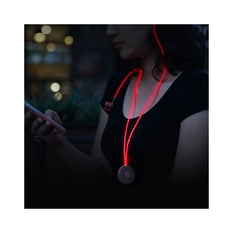 ROCK Luminous Bluetooth 4.0 Sport In-ear Headphone Sweat-proof Earphone for iPhone Samsung Huawei Etc - Red-8