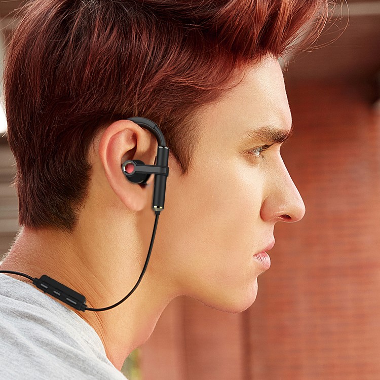 JOYROOM Q50 Bluetooth 4.0 In-ear Stereo Earphone with Ear Hook for iPhone Samsung Huawei Etc - Black-2