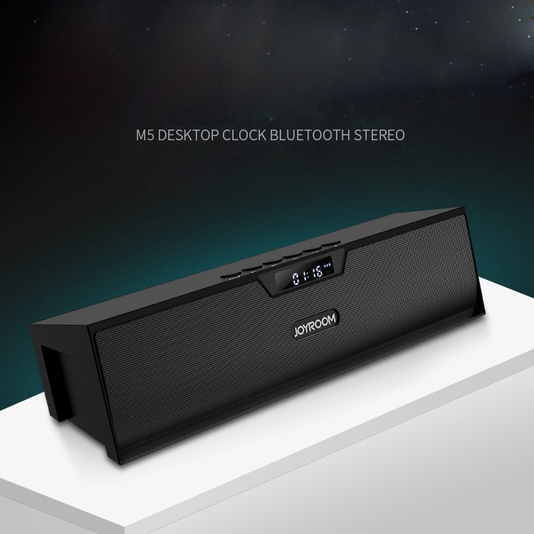 JOYROOM M5 Wireless Bluetooth Speaker Desktop Clock Support Hands-free Call/TF Card/AUX-in-1