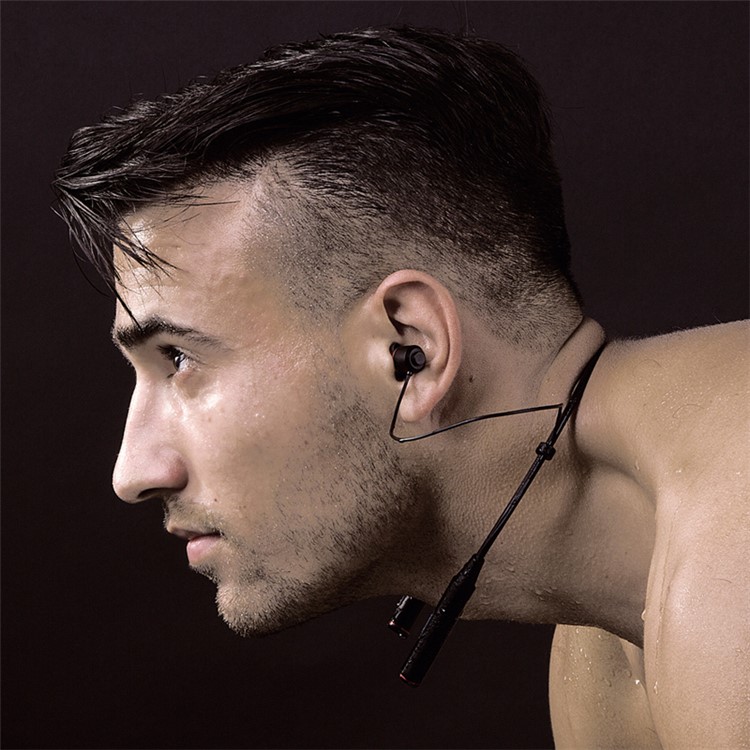 REMAX S6 Magnetic Neckband Sports Bluetooth Headset with Mic Remote Control - Black-2