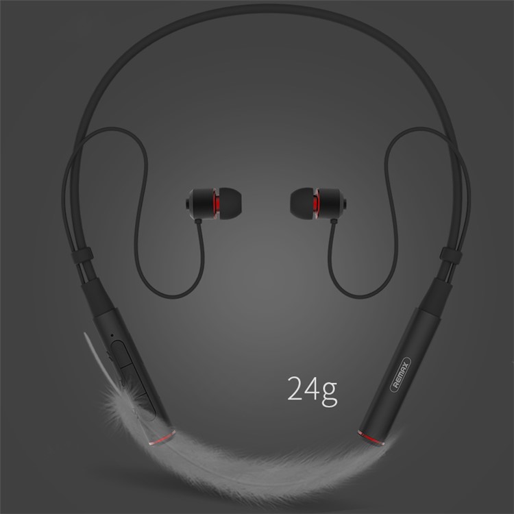 REMAX S6 Magnetic Neckband Sports Bluetooth Headset with Mic Remote Control - Black-3