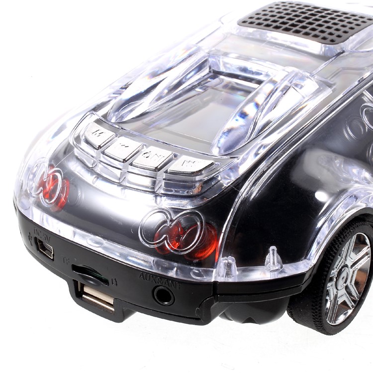 JKR DS-520BT Mini Car Model Bluetooth Speaker with Mic/LED Flash Light/USB/TF Card Slot/AUX-in/FM - Black-11