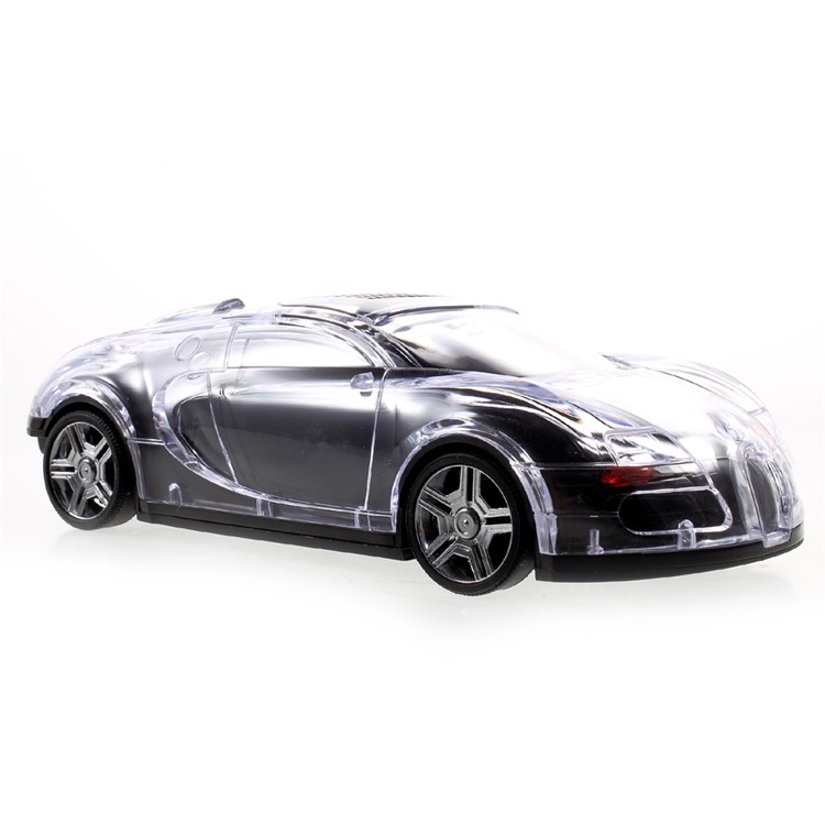 JKR DS-520BT Mini Car Model Bluetooth Speaker with Mic/LED Flash Light/USB/TF Card Slot/AUX-in/FM - Black-3