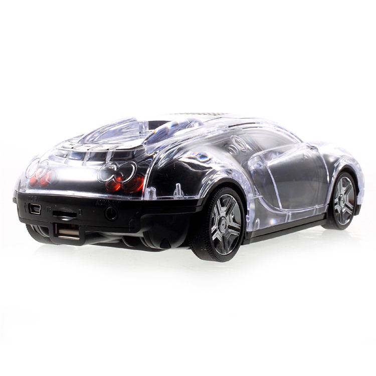 JKR DS-520BT Mini Car Model Bluetooth Speaker with Mic/LED Flash Light/USB/TF Card Slot/AUX-in/FM - Black-5