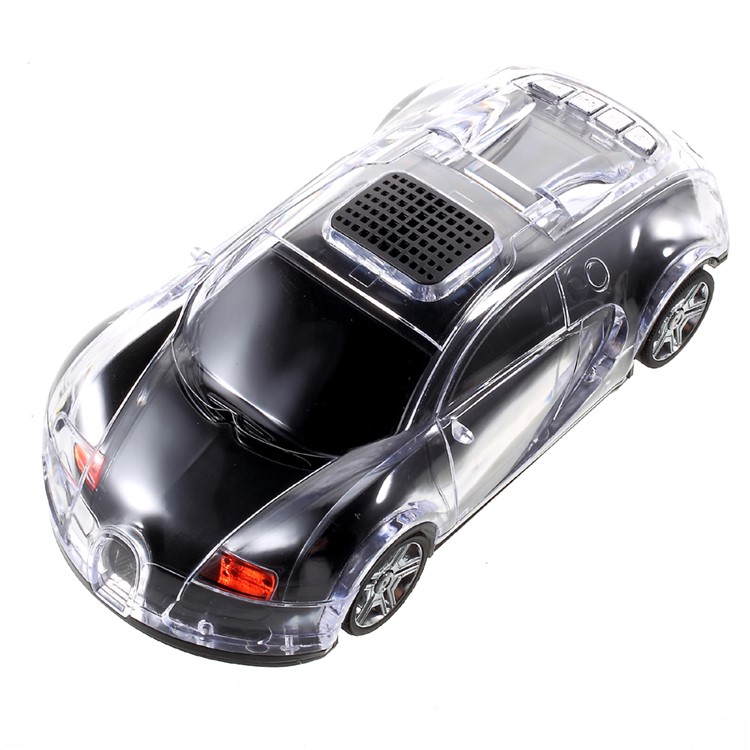 JKR DS-520BT Mini Car Model Bluetooth Speaker with Mic/LED Flash Light/USB/TF Card Slot/AUX-in/FM - Black-7
