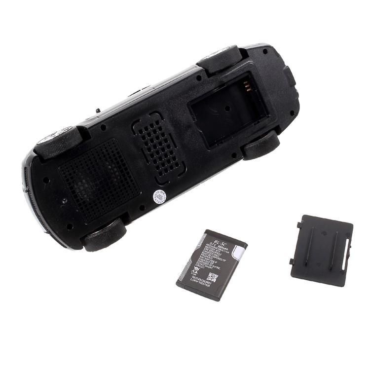 JKR DS-510BT Mini Car Model Bluetooth Speaker with Mic LED Flash Light Support U Disk/TF Card/AUX-in/FM - Black-12