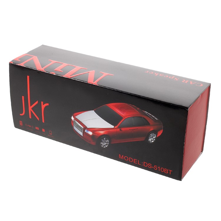 JKR DS-510BT Mini Car Model Bluetooth Speaker with Mic LED Flash Light Support U Disk/TF Card/AUX-in/FM - Black-16