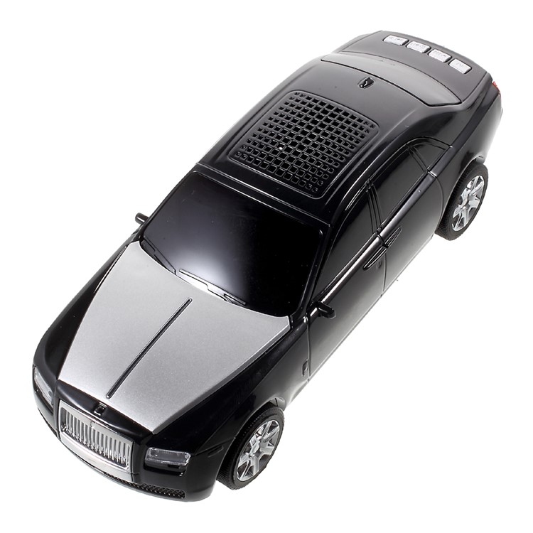 JKR DS-510BT Mini Car Model Bluetooth Speaker with Mic LED Flash Light Support U Disk/TF Card/AUX-in/FM - Black-6