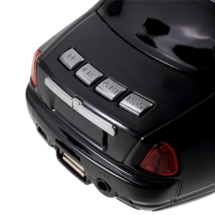 JKR DS-510BT Mini Car Model Bluetooth Speaker with Mic LED Flash Light Support U Disk/TF Card/AUX-in/FM - Black-9