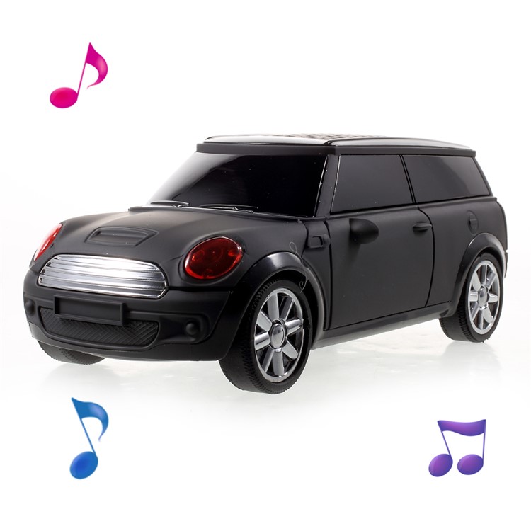 JKR DS-A9BT Mini Car Model Wireless Bluetooth Speaker with Mic/USB/TF Card Slot/AUX-in/FM - Black-1