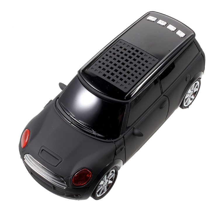 JKR DS-A9BT Mini Car Model Wireless Bluetooth Speaker with Mic/USB/TF Card Slot/AUX-in/FM - Black-2