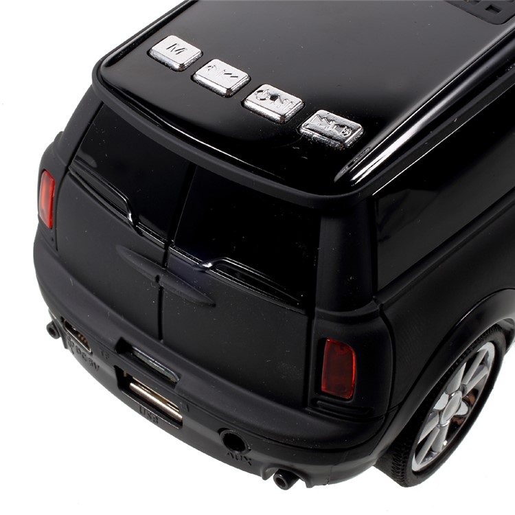 JKR DS-A9BT Mini Car Model Wireless Bluetooth Speaker with Mic/USB/TF Card Slot/AUX-in/FM - Black-7