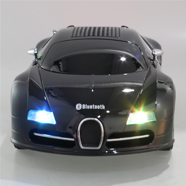 JKR DS-370BT Car Model Portable Bluetooth Speaker with Mic/LED Flash Light/USB/TF Card Slot/AUX-in/FM - Black-10