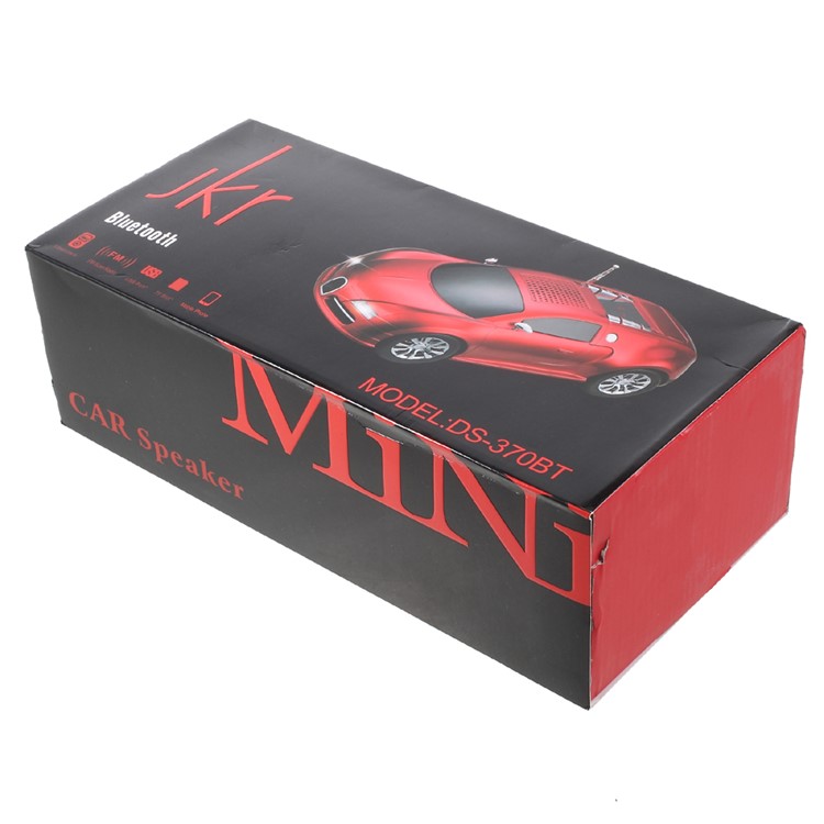 JKR DS-370BT Car Model Portable Bluetooth Speaker with Mic/LED Flash Light/USB/TF Card Slot/AUX-in/FM - Black-14