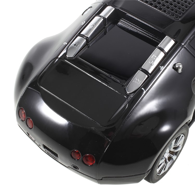 JKR DS-370BT Car Model Portable Bluetooth Speaker with Mic/LED Flash Light/USB/TF Card Slot/AUX-in/FM - Black-5