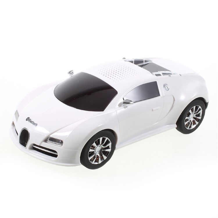 JKR DS-370BT Mini Car Model Bluetooth Speaker with Mic/LED Flash Light/USB/TF Card Slot/AUX-in/FM - White-6