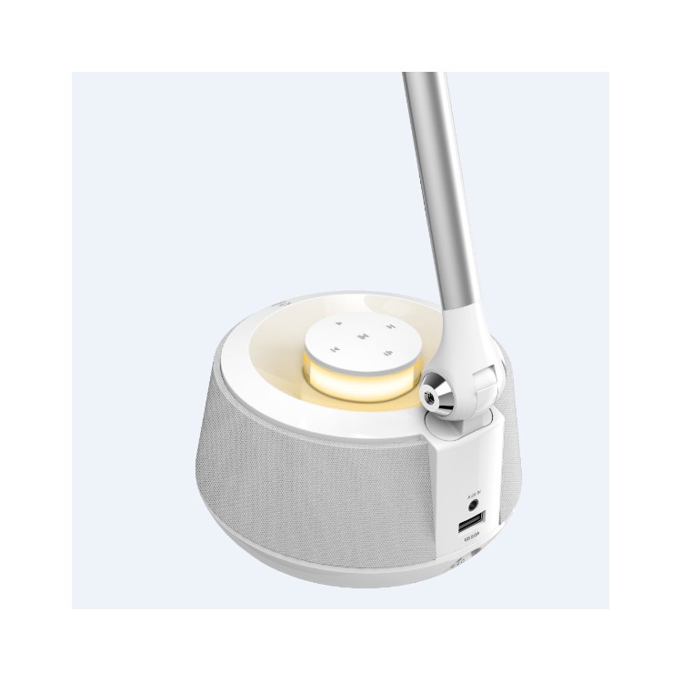 U9 2-in-1 Design Touch Control LED Table Lamp + Bluetooth Speaker with AUX-in Port - White / EU Plug-3