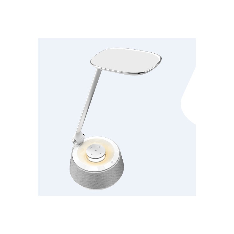 U9 2-in-1 Design Touch Control LED Table Lamp + Bluetooth Speaker with AUX-in Port - White / EU Plug-4
