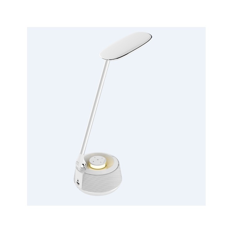 U9 2-in-1 Design Touch Control LED Table Lamp + Bluetooth Speaker with AUX-in Port - White / EU Plug-5