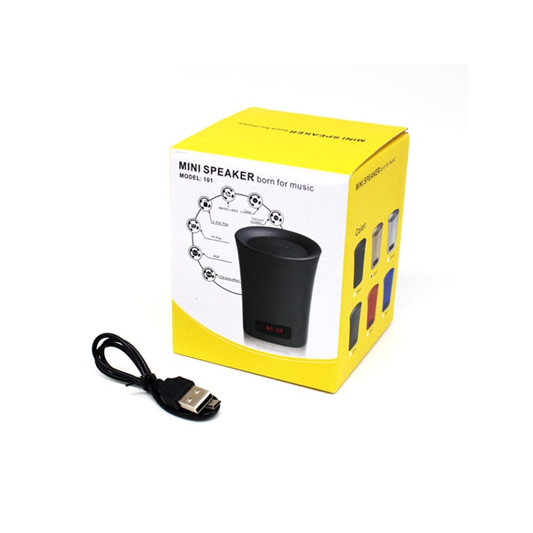 Portable Mini Bluetooth Speaker with LED Clock Display Support Hands-free Calls / TF Card / Aux-in / FM - Black-5