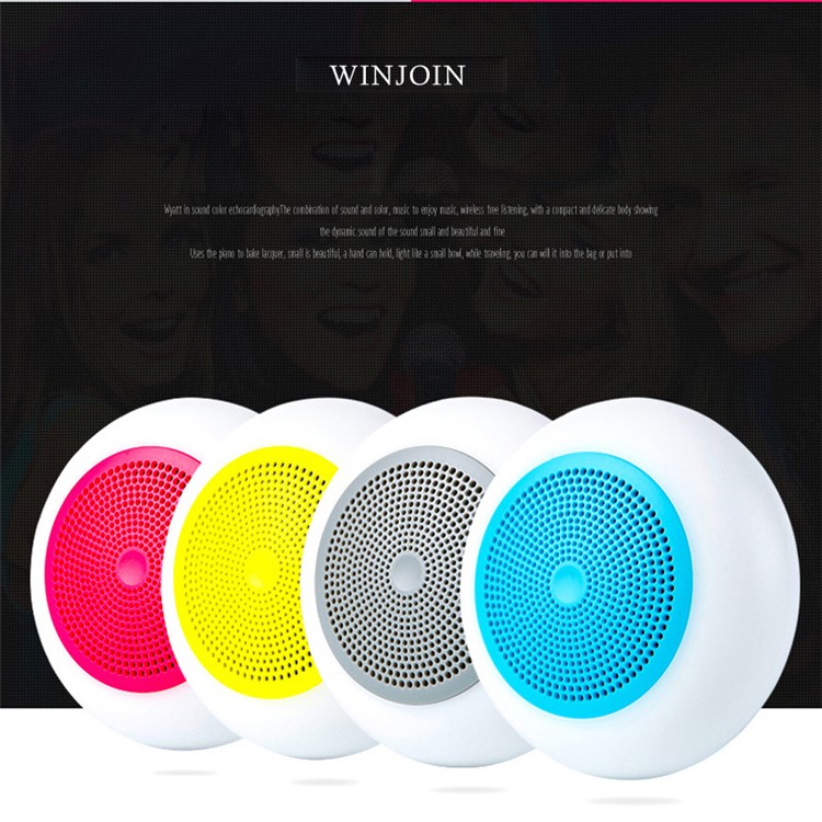 G60 7 Color Changing Light Wireless Bluetooth Speaker Support Microphone/TF Card - Grey-3