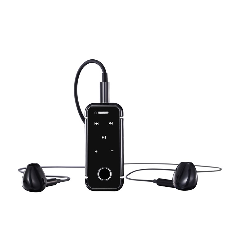 6S Collar Clip Bluetooth Stereo Sports Earphone with Mic and Remote Control - Black-1