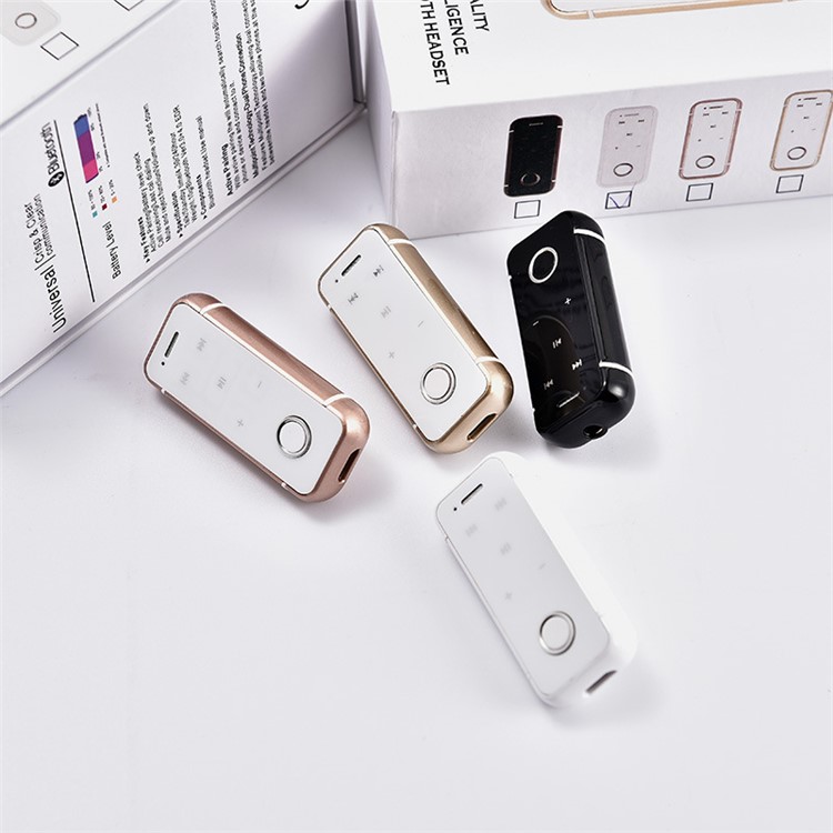 6S Collar Clip Bluetooth Stereo Sports Earphone with Mic and Remote Control - Black-4