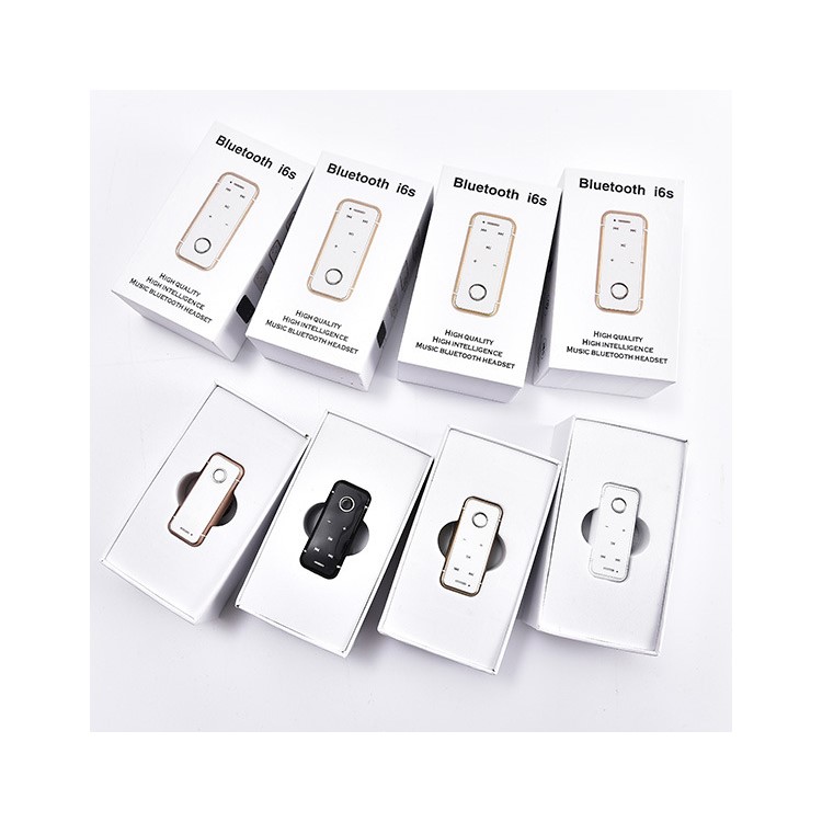 6S Collar Clip Bluetooth Stereo Sports Earphone with Mic and Remote Control - Black-6