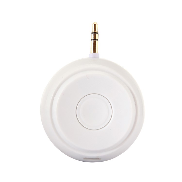 Mini 3.5mm Audio Speaker with 8-LED Selfie Fill-in Light - White-5