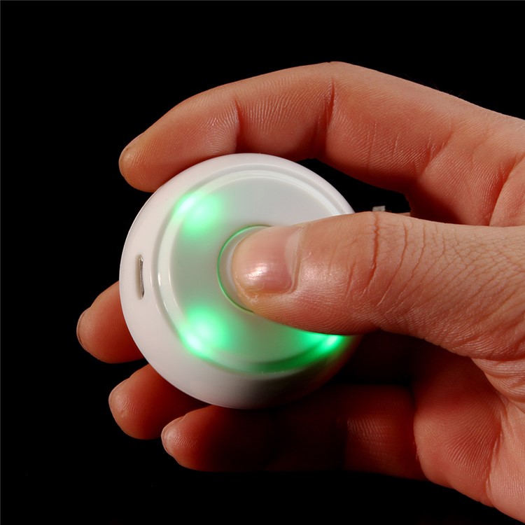 Mini 3.5mm Audio Speaker with 8-LED Selfie Fill-in Light - White-6
