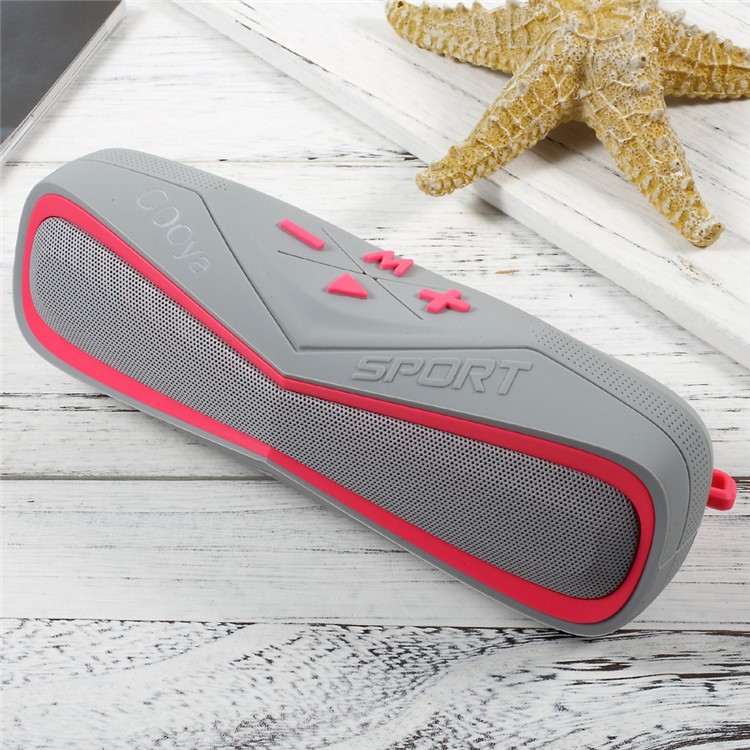 COOYA IPX7 Waterproof Bluetooth Speaker Wireless Stereo Outdoor Speaker Support TF Card / Aux-in - Rose-10