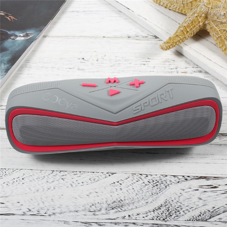 COOYA IPX7 Waterproof Bluetooth Speaker Wireless Stereo Outdoor Speaker Support TF Card / Aux-in - Rose-11