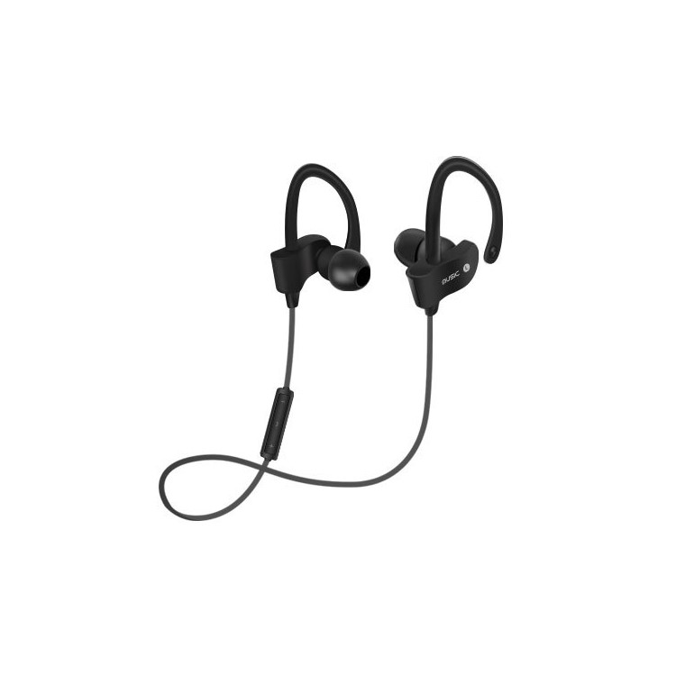 Ear Hook Bluetooth 4.1 Headset Sports Earphone with Mic for Samsung S8, Huawei P10 - Black-1