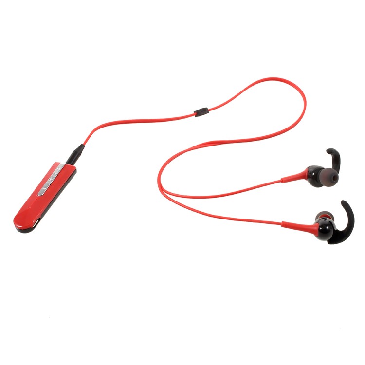 AMW-10 2-in-1 Wireless Bluetooth / Wired In-Ear Sports Headphone Headset with Mic - Red-2