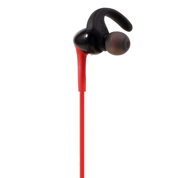 AMW-10 2-in-1 Wireless Bluetooth / Wired In-Ear Sports Headphone Headset with Mic - Red-4