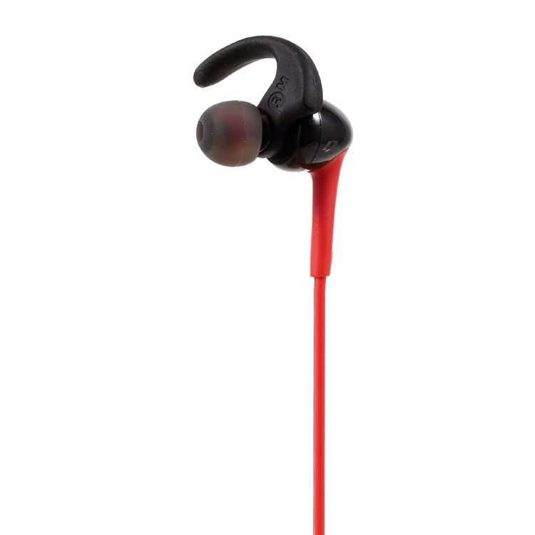 AMW-10 2-in-1 Wireless Bluetooth / Wired In-Ear Sports Headphone Headset with Mic - Red-5