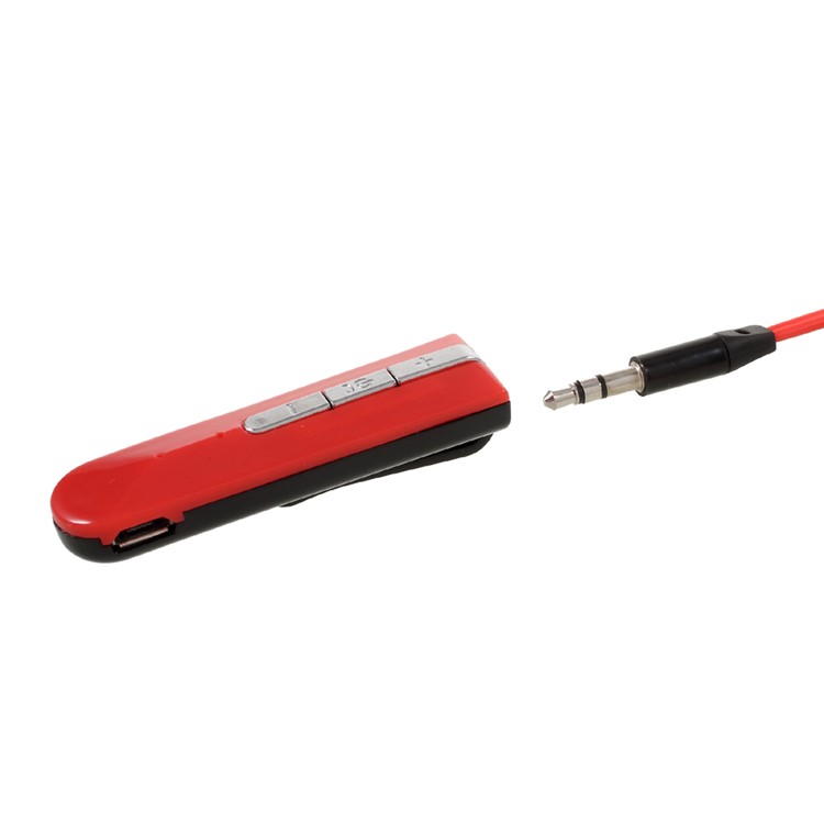 AMW-10 2-in-1 Wireless Bluetooth / Wired In-Ear Sports Headphone Headset with Mic - Red-6